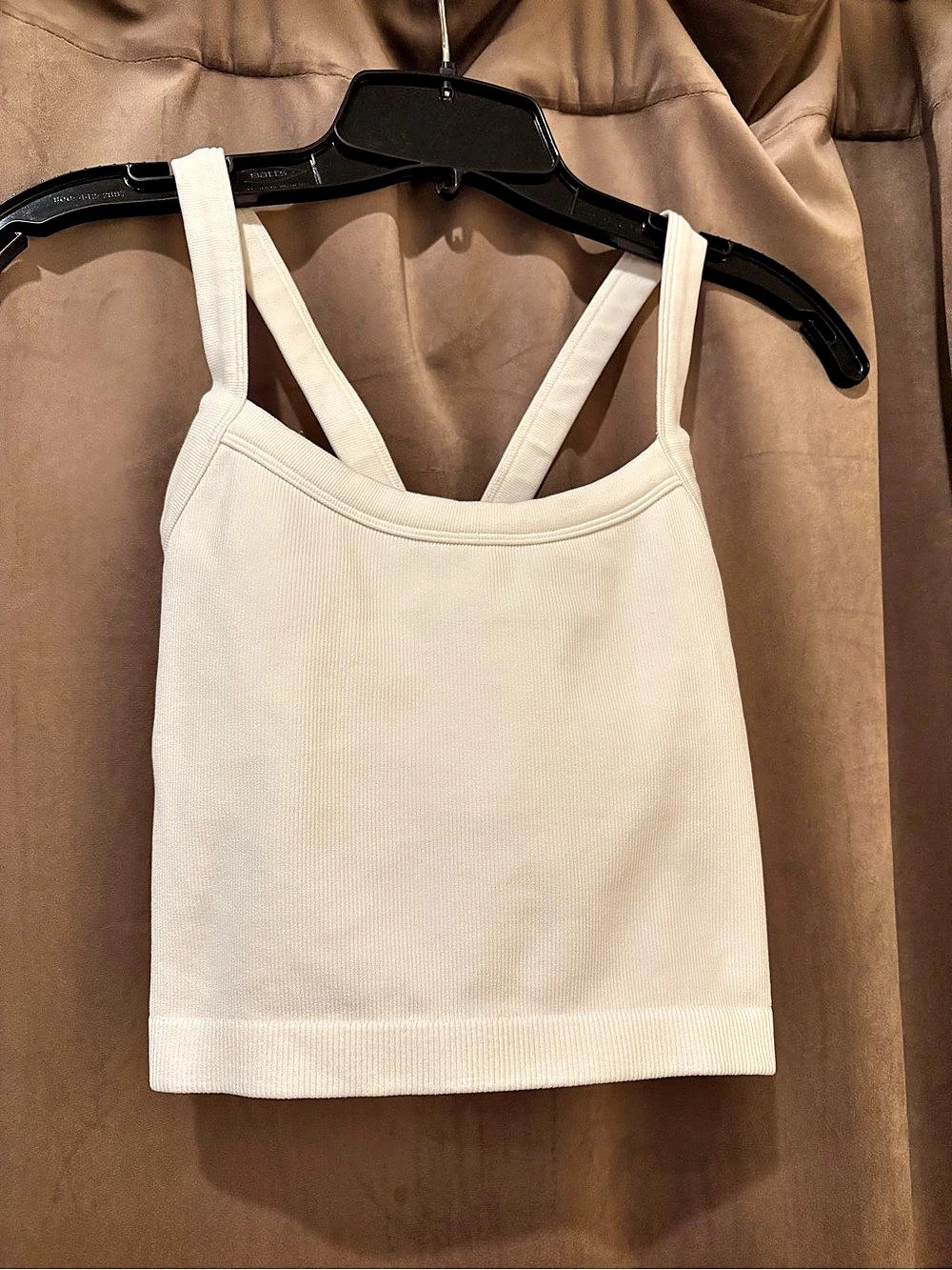 JoyLab Seamless Cropped Support Tank Top White Medium Like New